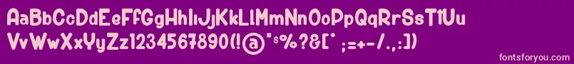 BigCarShortGun Font – Pink Fonts on Purple Background