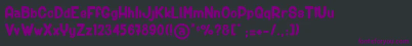 BigCarShortGun Font – Purple Fonts on Black Background