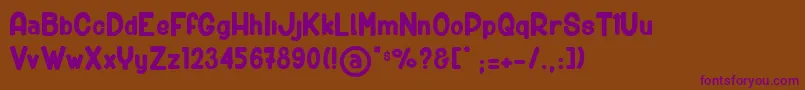 BigCarShortGun Font – Purple Fonts on Brown Background