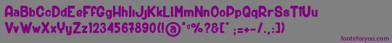 BigCarShortGun Font – Purple Fonts on Gray Background