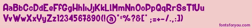BigCarShortGun Font – Purple Fonts on Pink Background