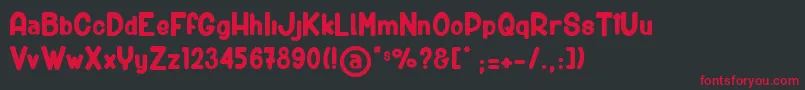BigCarShortGun Font – Red Fonts on Black Background
