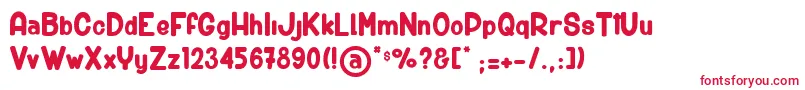 BigCarShortGun Font – Red Fonts on White Background