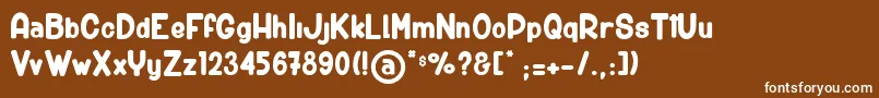 BigCarShortGun Font – White Fonts on Brown Background