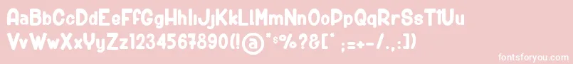 BigCarShortGun Font – White Fonts on Pink Background