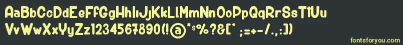 BigCarShortGun Font – Yellow Fonts on Black Background