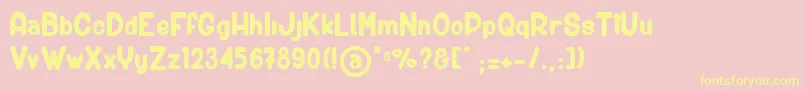 BigCarShortGun Font – Yellow Fonts on Pink Background