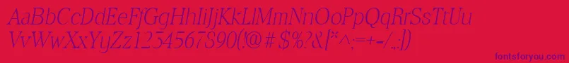 ToledolhItalic Font – Purple Fonts on Red Background