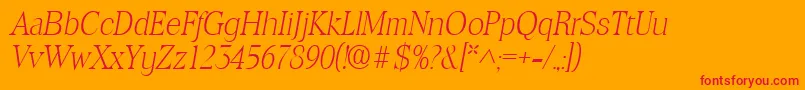ToledolhItalic Font – Red Fonts on Orange Background