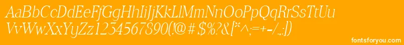 ToledolhItalic Font – White Fonts on Orange Background