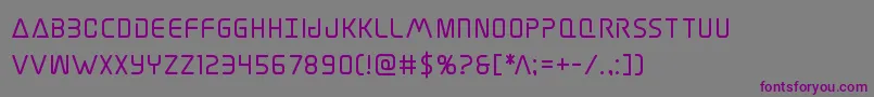 フォントElitedangerbold – 紫色のフォント、灰色の背景