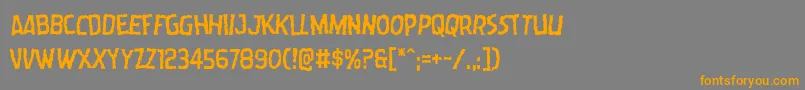 Wormcuisinelean Font – Orange Fonts on Gray Background