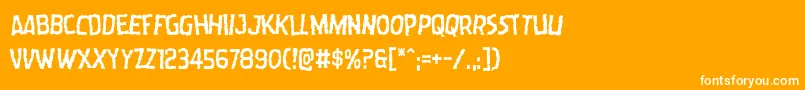 Wormcuisinelean Font – White Fonts on Orange Background