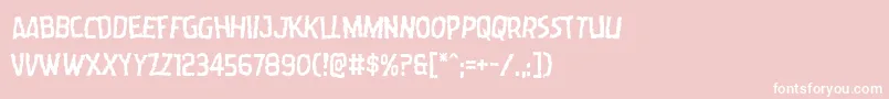 Wormcuisinelean Font – White Fonts on Pink Background