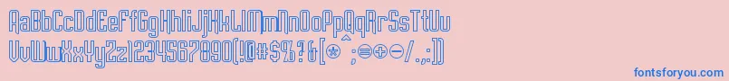 EmpanadaOutline Font – Blue Fonts on Pink Background