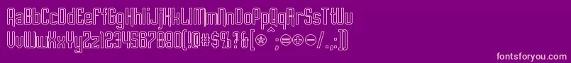 EmpanadaOutline Font – Pink Fonts on Purple Background