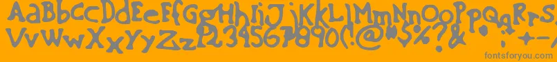 SinkingShip01 Font – Gray Fonts on Orange Background