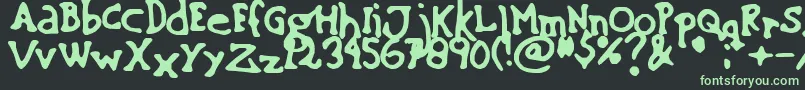 Шрифт SinkingShip01 – зелёные шрифты на чёрном фоне