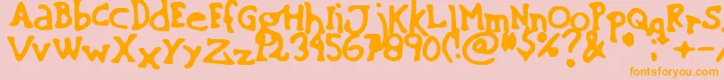 SinkingShip01 Font – Orange Fonts on Pink Background