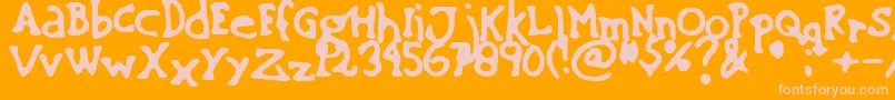 SinkingShip01 Font – Pink Fonts on Orange Background