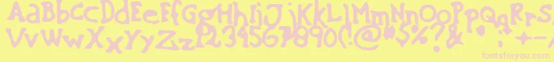 SinkingShip01 Font – Pink Fonts on Yellow Background