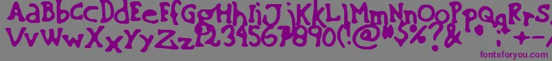 SinkingShip01 Font – Purple Fonts on Gray Background