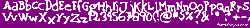 SinkingShip01 Font – White Fonts on Purple Background