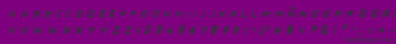 フォントSecretfilesiiital – 紫の背景に黒い文字
