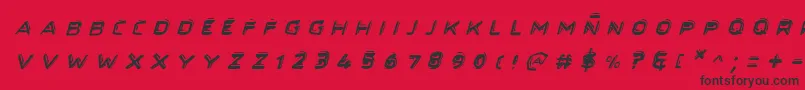 Secretfilesiiital Font – Black Fonts on Red Background