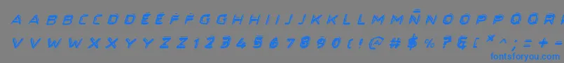 Secretfilesiiital-fontti – siniset fontit harmaalla taustalla