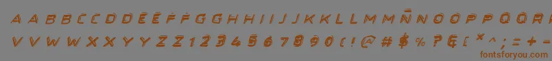 Шрифт Secretfilesiiital – коричневые шрифты на сером фоне