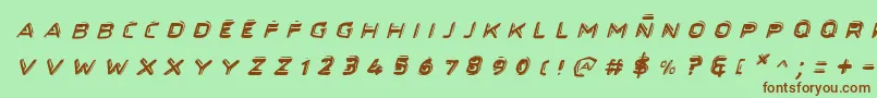 Secretfilesiiital Font – Brown Fonts on Green Background