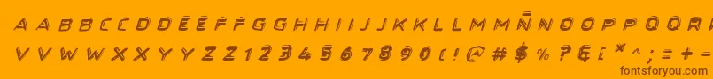 Secretfilesiiital Font – Brown Fonts on Orange Background