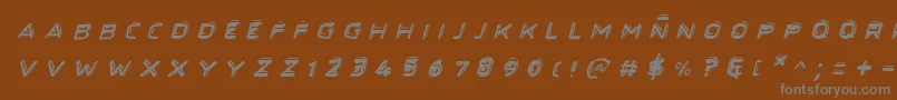Secretfilesiiital-fontti – harmaat kirjasimet ruskealla taustalla