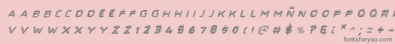 フォントSecretfilesiiital – ピンクの背景に灰色の文字