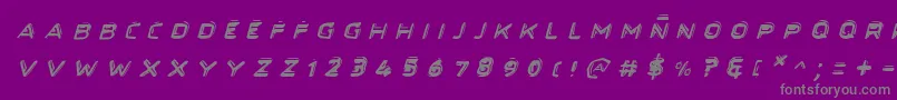Secretfilesiiital Font – Gray Fonts on Purple Background