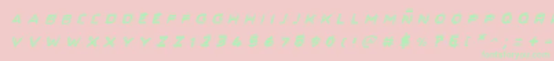 Secretfilesiiital Font – Green Fonts on Pink Background