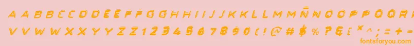 Secretfilesiiital Font – Orange Fonts on Pink Background
