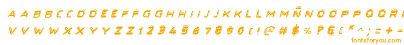 Secretfilesiiital-Schriftart – Orangefarbene Schriften auf weißem Hintergrund