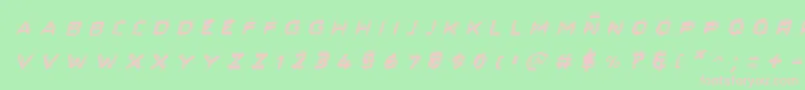 Шрифт Secretfilesiiital – розовые шрифты на зелёном фоне