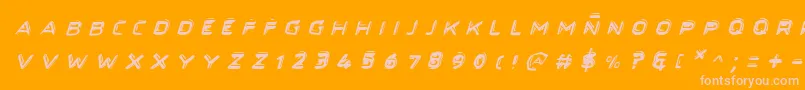 Secretfilesiiital Font – Pink Fonts on Orange Background