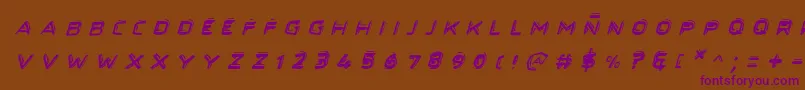 Secretfilesiiital Font – Purple Fonts on Brown Background