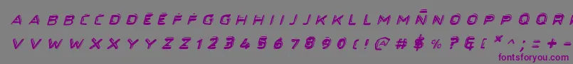 Secretfilesiiital-Schriftart – Violette Schriften auf grauem Hintergrund