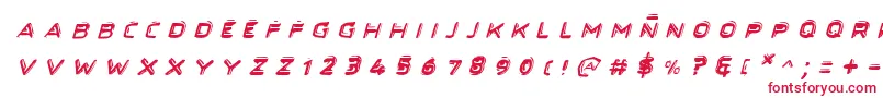 Шрифт Secretfilesiiital – красные шрифты на белом фоне