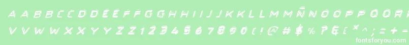 Secretfilesiiital Font – White Fonts on Green Background