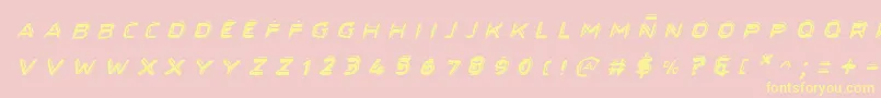 Secretfilesiiital Font – Yellow Fonts on Pink Background