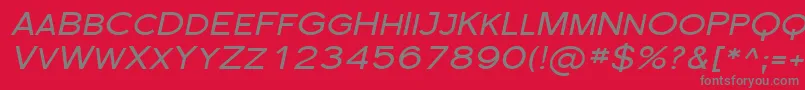 フォントFlorsn32 – 赤い背景に灰色の文字