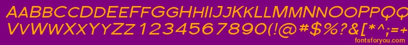 Florsn32 Font – Orange Fonts on Purple Background