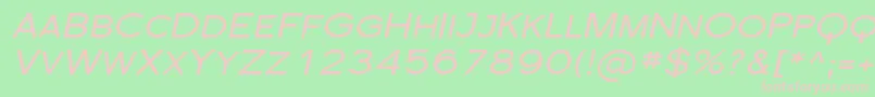 Florsn32-fontti – vaaleanpunaiset fontit vihreällä taustalla