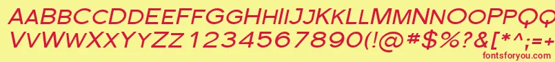 Florsn32-fontti – punaiset fontit keltaisella taustalla